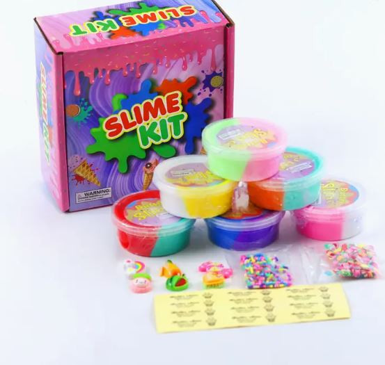 6pc Colourful Butter Slime Set