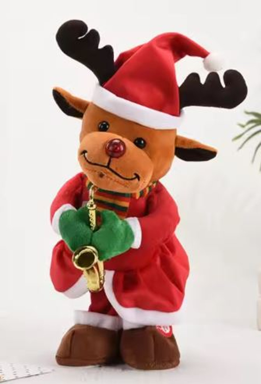 Singing, Dancing Reindeer with Trumpet