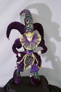 45cm H Purple/Green Jester