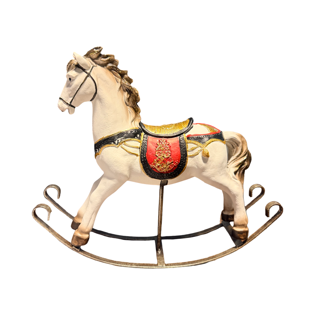 Black & Gold Rocking Horse LGE 26cm