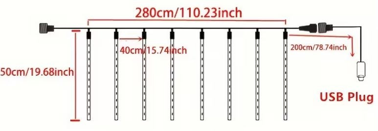 LED Meteor Lights - low voltage plug