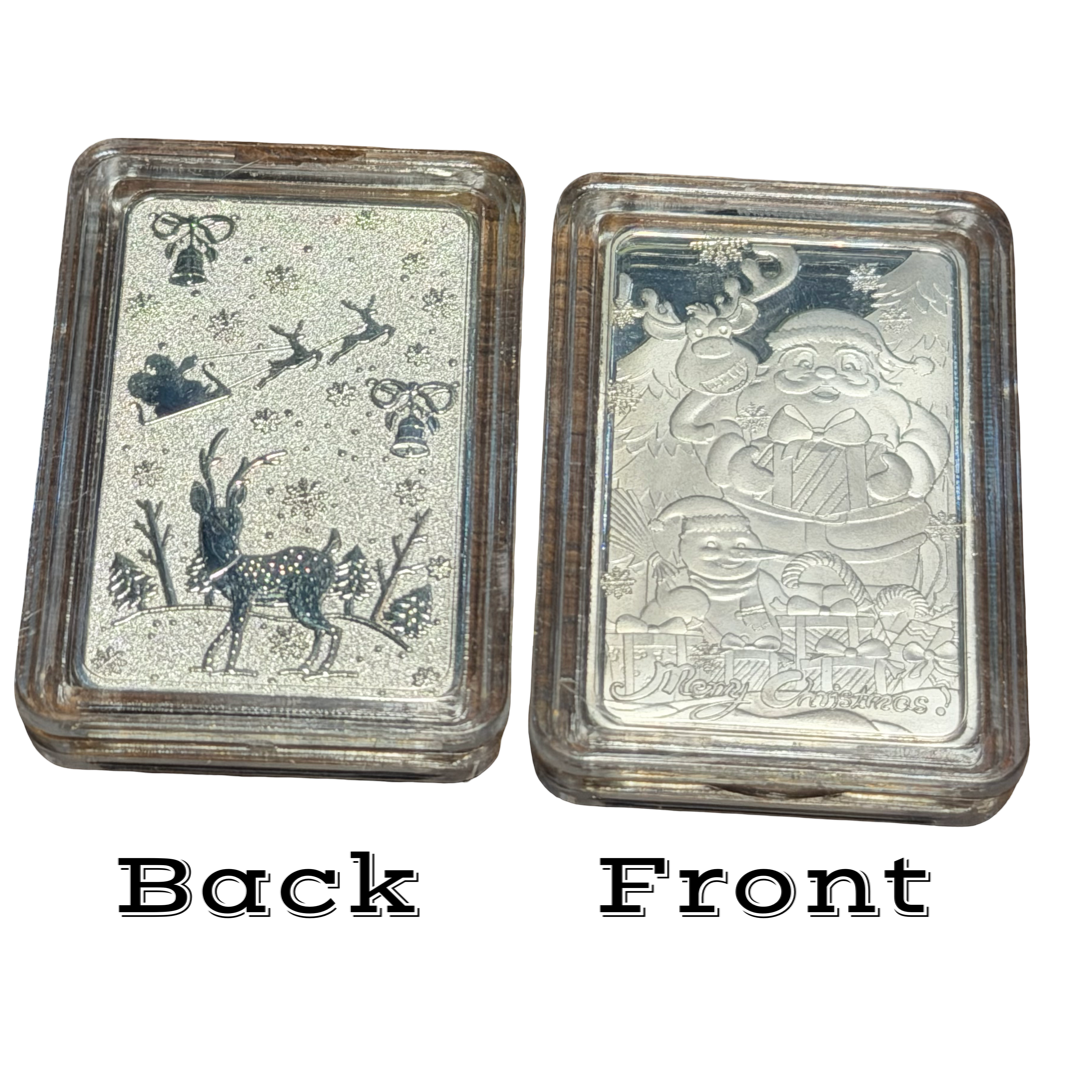Santa's Silver 'Merry Christmas' Bars