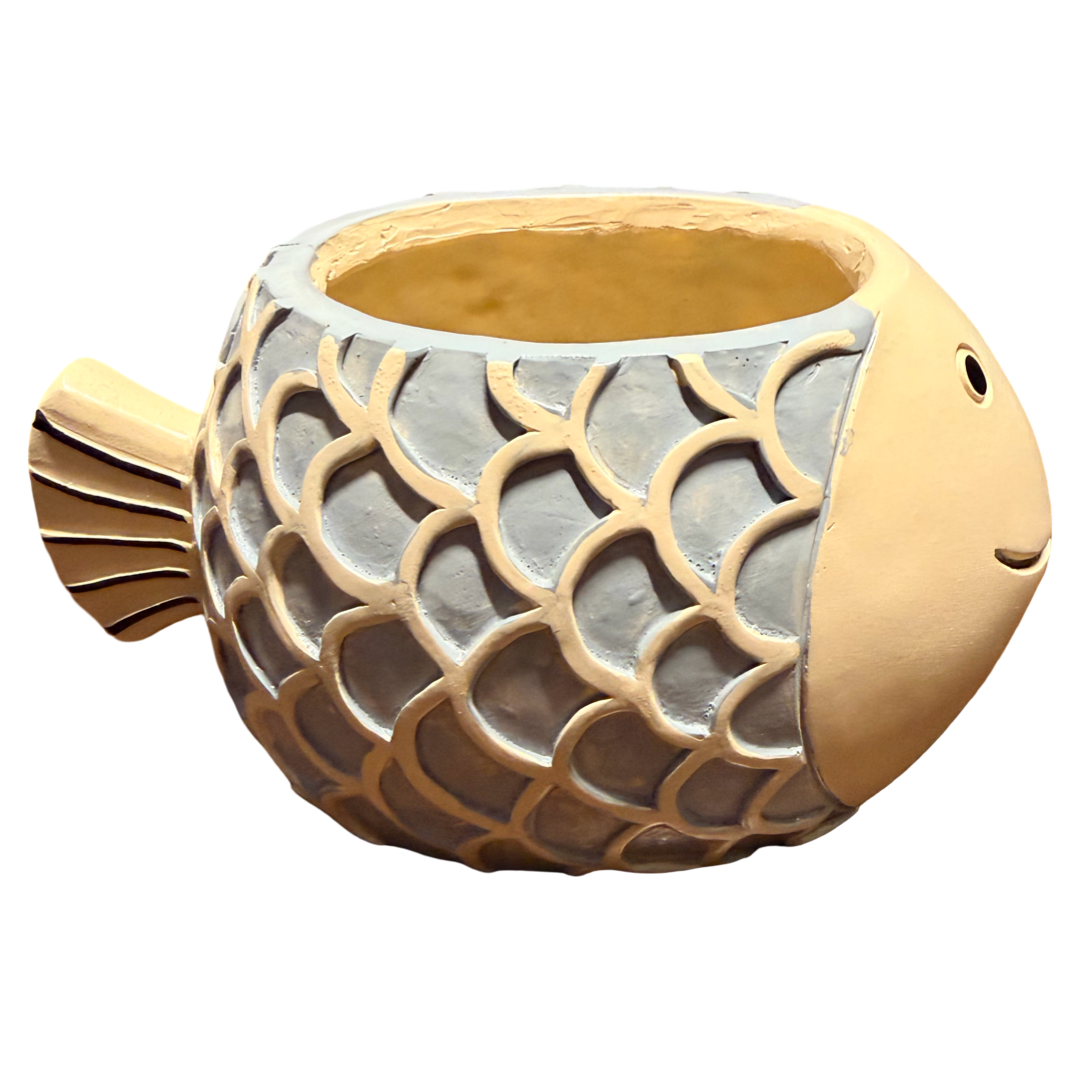 Blue Fish Planter