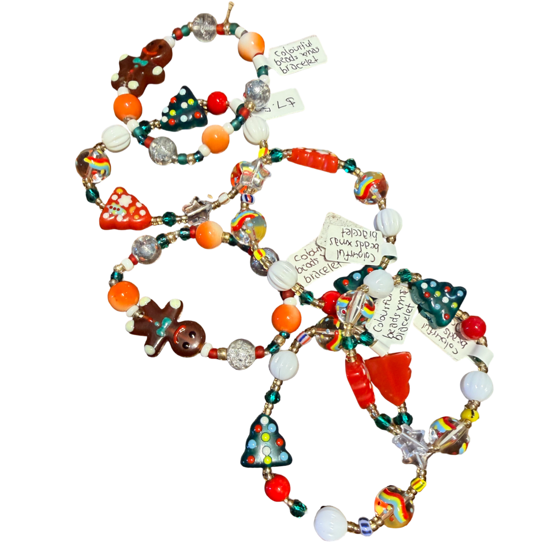 Colourful Beads Xmas Bracelet