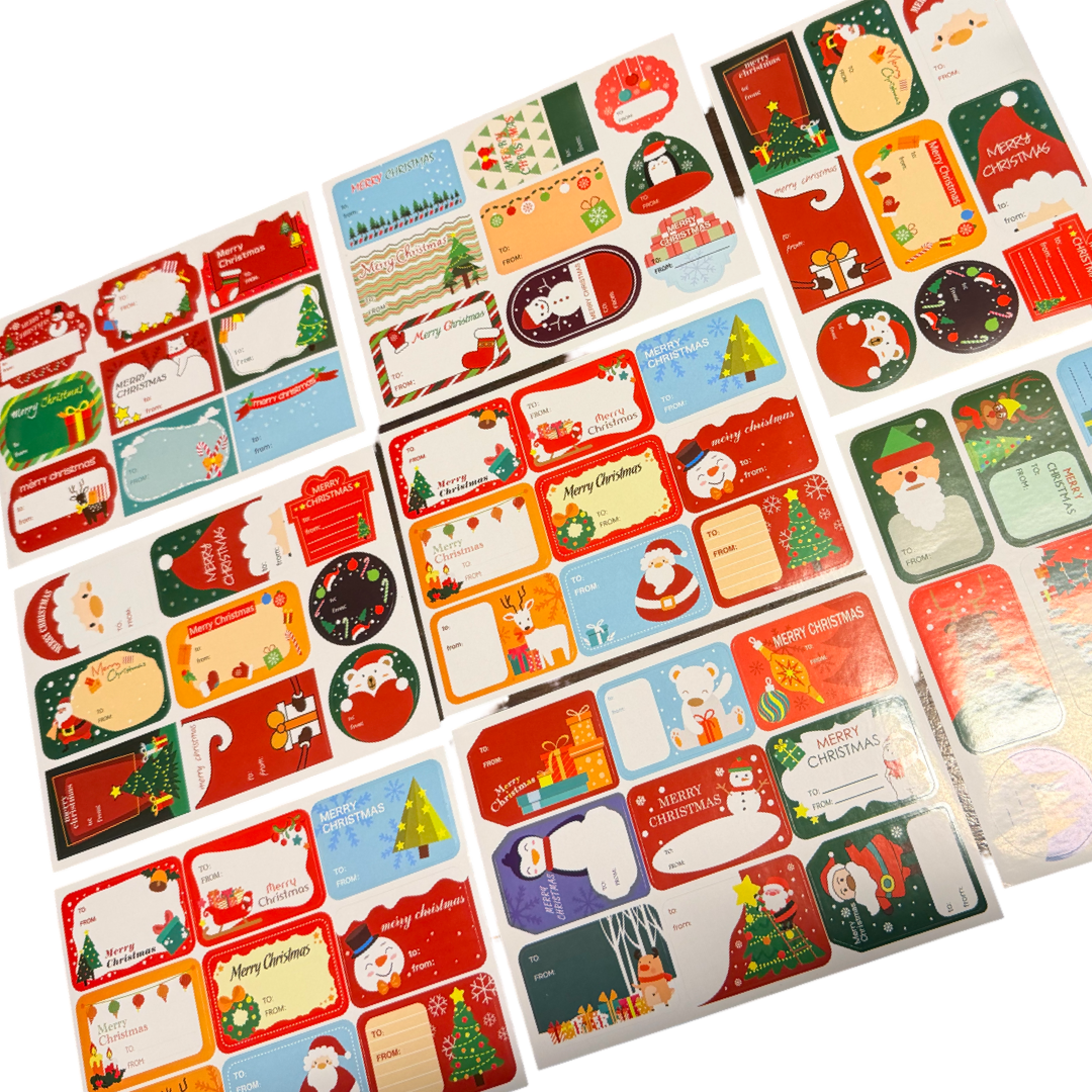 Gift Tag Sticker Sheet - 9 tags