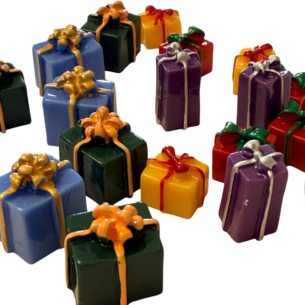 Miniature Resin Wrapped Present