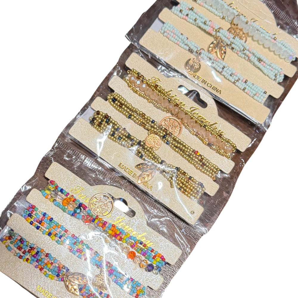 Stretchy Bead Bracelet Set
