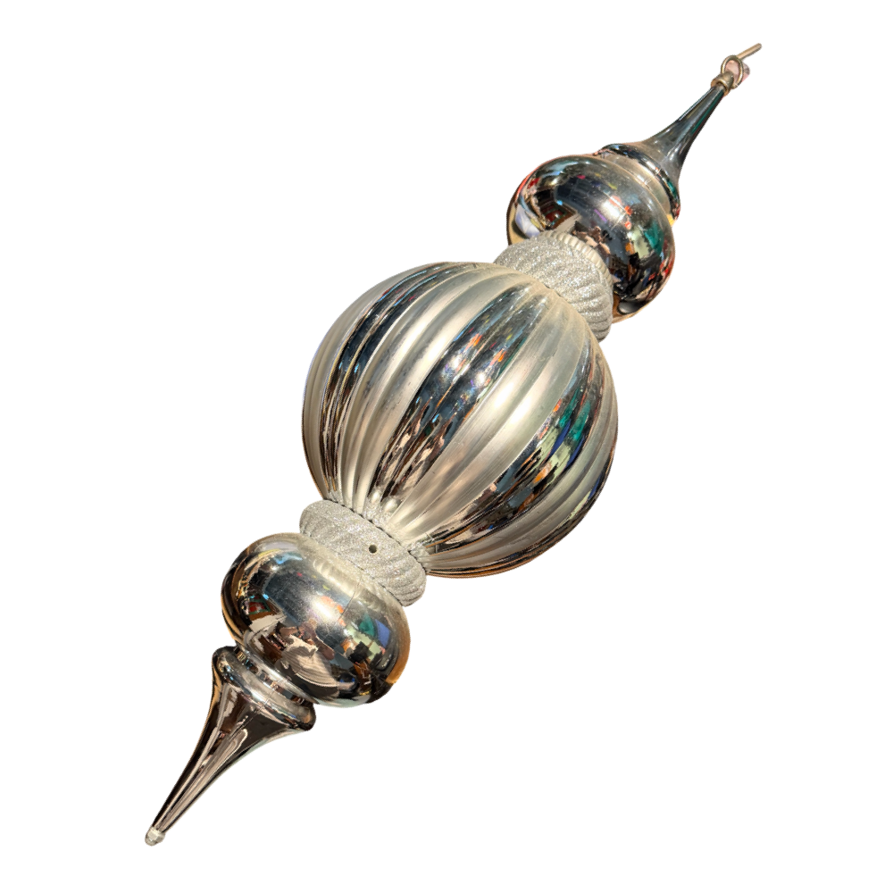 Shiny Silver Finial 62.5cm