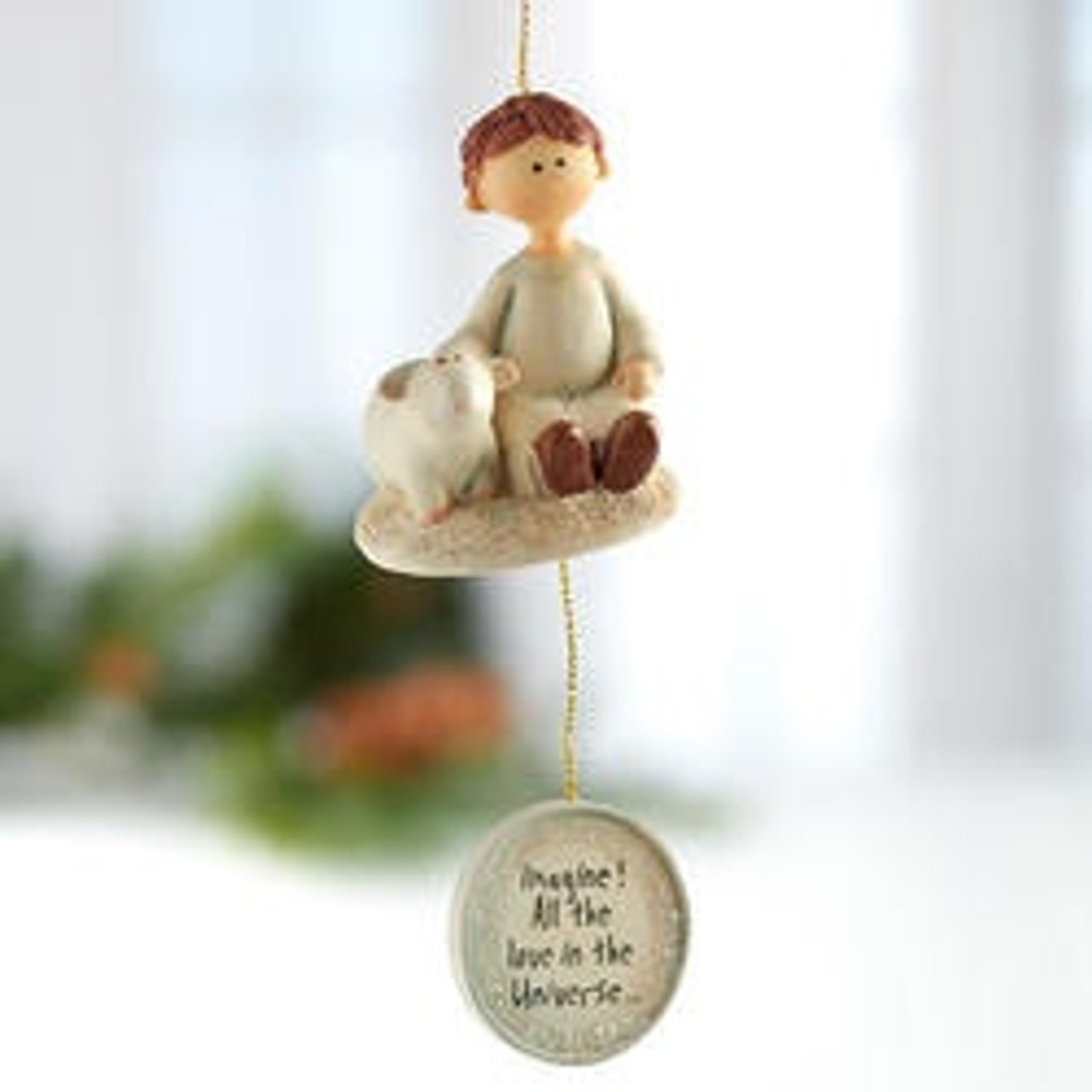 Boy and Lamb "Imagine the Love" Hanger