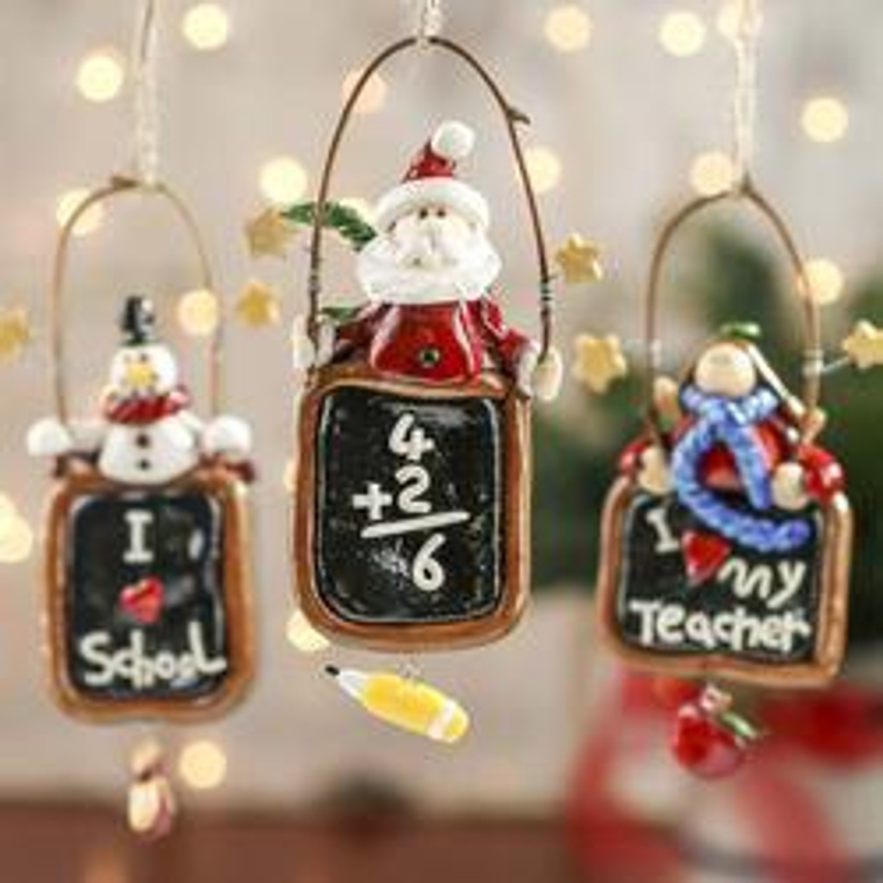 Fimo Clay Teacher Christmas Hanger