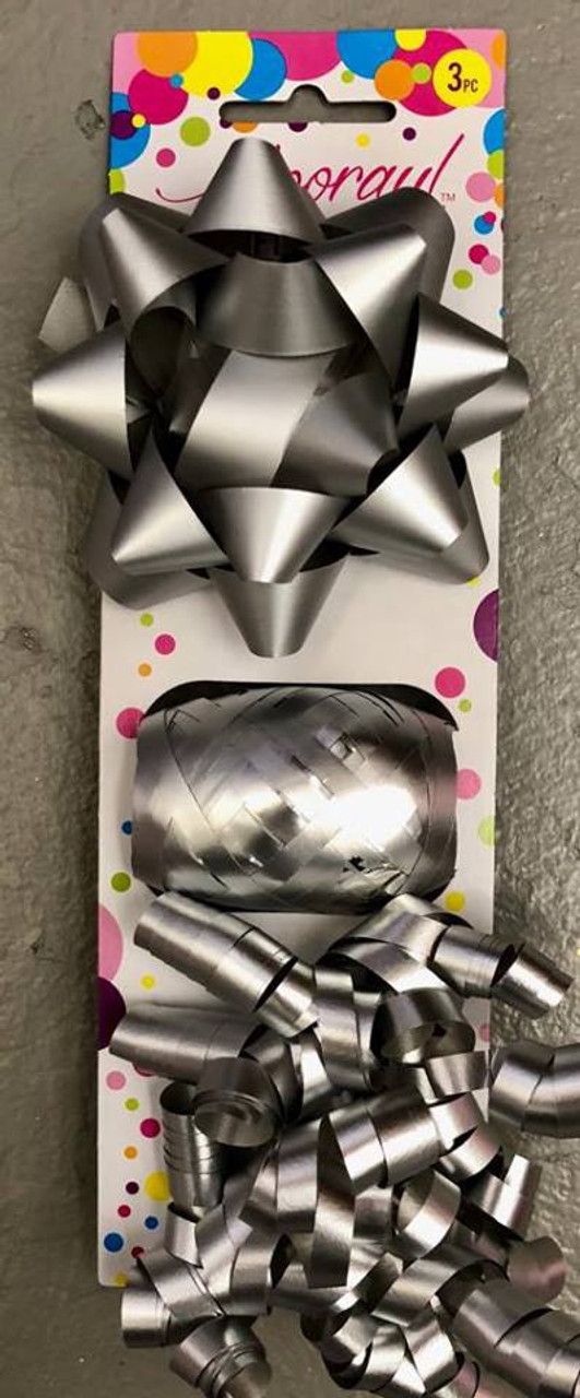 Gift Ribbon and Curls - Silver