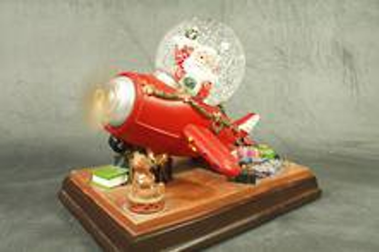 Music and LEDs Plane Snowglobe