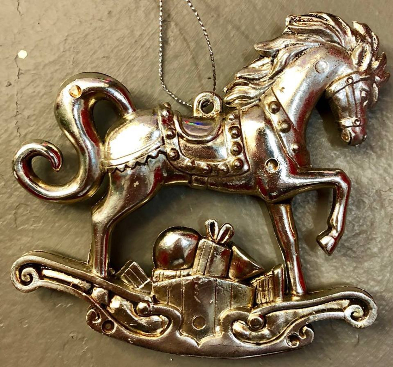 Antique Silver Rocking Horse Hanger