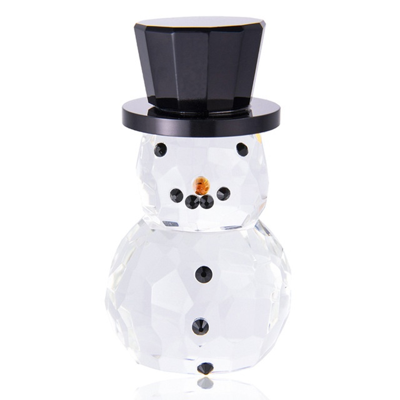 Crystal Snowman with Black Tophat