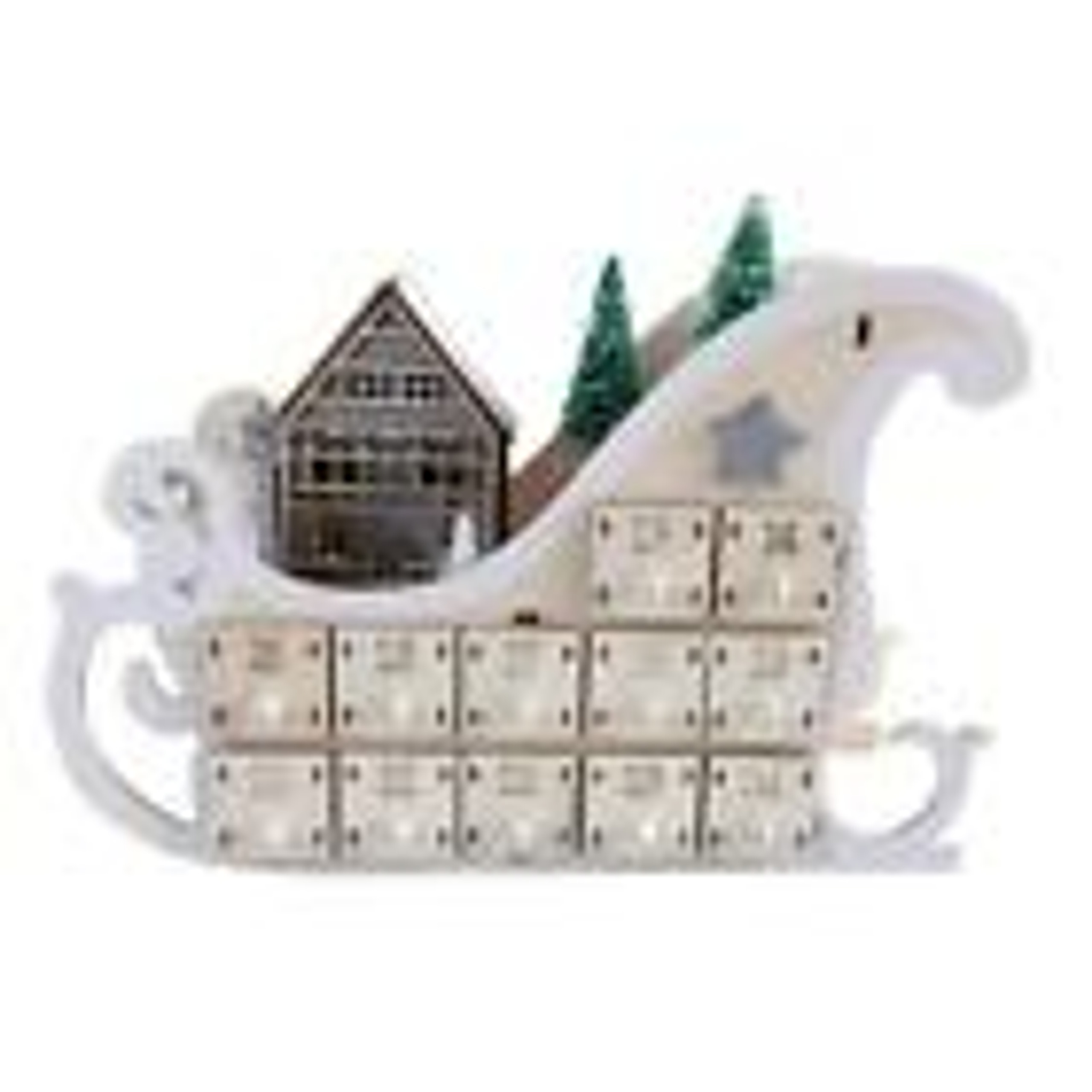 Sleigh Advent Calendar with Lights Christmas Magic Makers