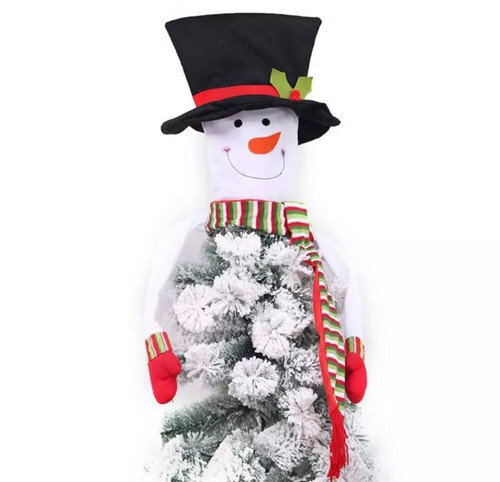 Snowman Tree Hugger Tree Topper - Large