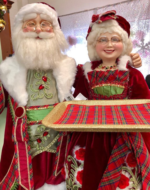Katherine's Collection - Mr & Mrs Claus w Trays