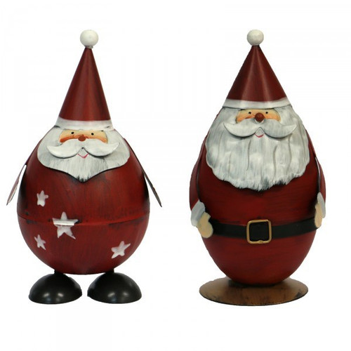 Tin Tubby Santa Standing Red
