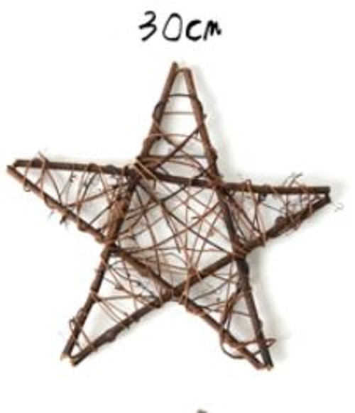 Rattan Star Tree Topper (without spring) 30cm