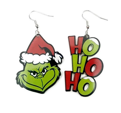 Grinch HoHoHo Earrings