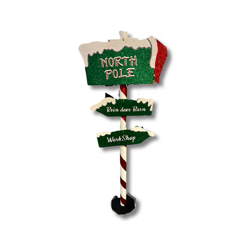 134cm North Pole Sign Post