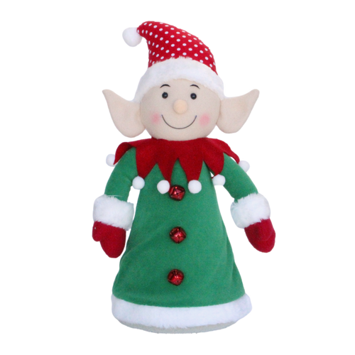 Fabric Elf Tree Topper - 38cm H