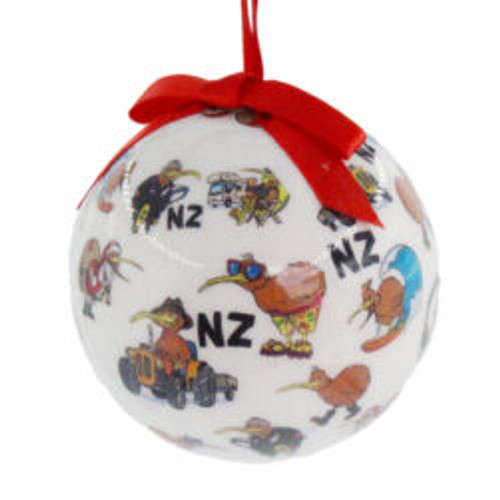 Kiwi Design Decoupage Ball - 8cm D