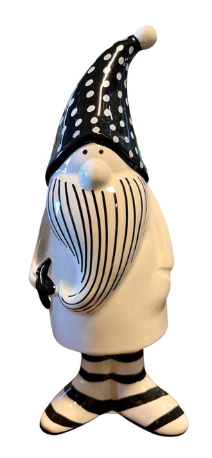 Porcelain Santa with Striped Pants - 22cm