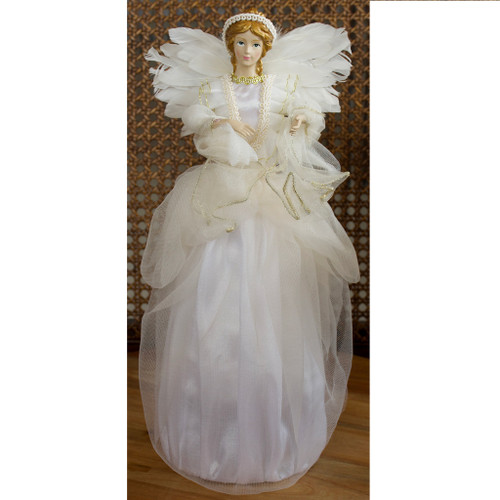 ANGEL URIEL - WHITE - TREE TOPPER OR STANDING - 31CM