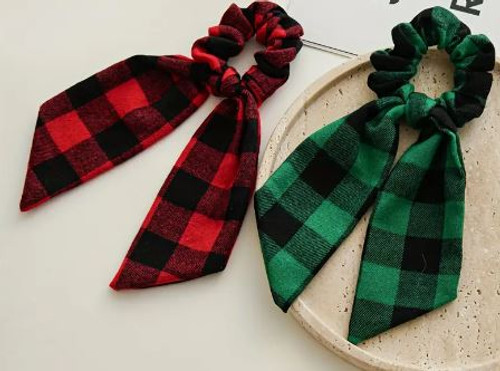 Plaid Hair Scrunchies