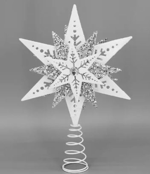 Silver/White Star Tree Hanger