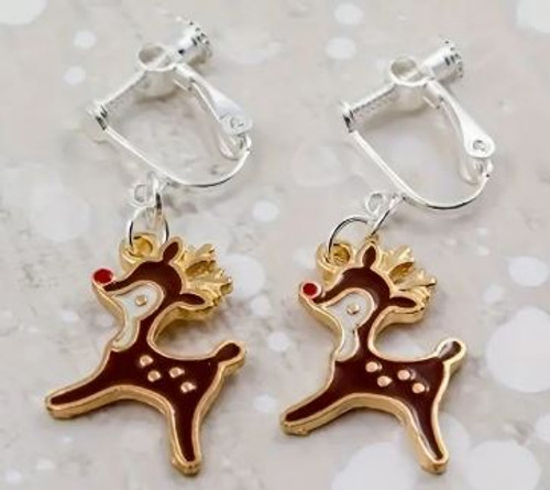 Reindeer Clip-on Earrings