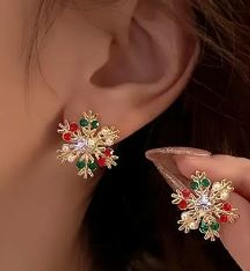 Colourful Snowflake Earrings