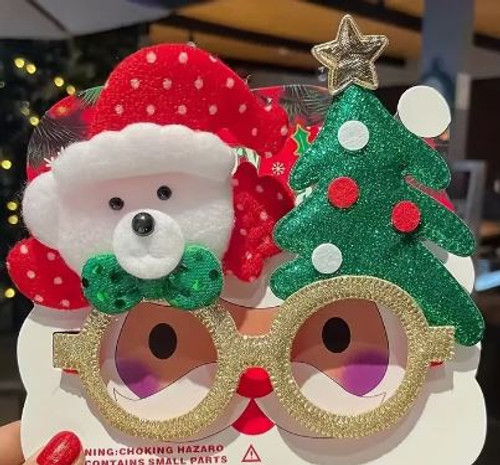 Xmas Glasses - Bear & Xmas Tree