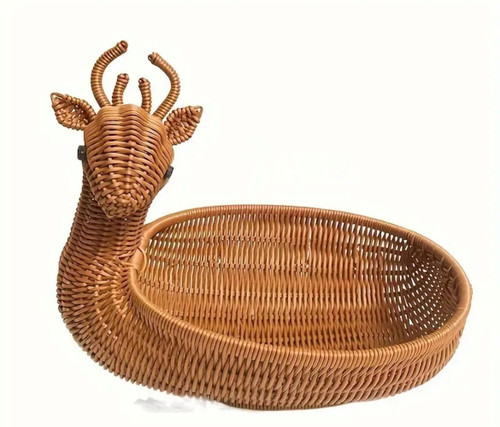 Reindeer Rattan Basket