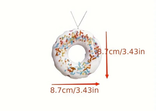 White Doughnut w Sprinkles Ornament
