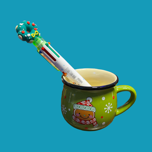 Ceramic Mug with 6 colour Pen