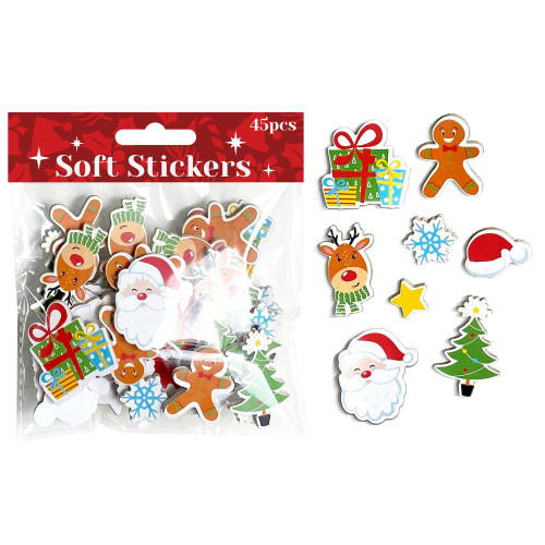 Xmas Soft Stickers 8 Designs
