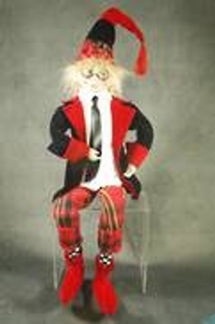 61cm H Flexible Red/Black Poseable Elf