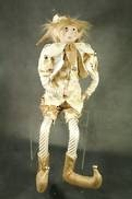 61cm H Flexible Gold/Cream Check Poseable Elf