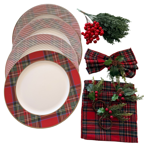 4 Setting Tartan Tableware Boxed Set