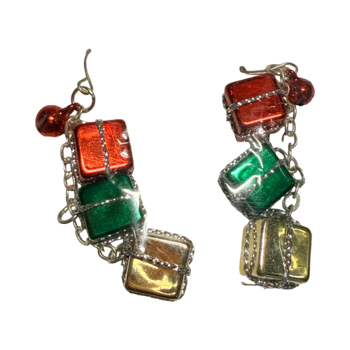 Xmas Gift Drop Earrings