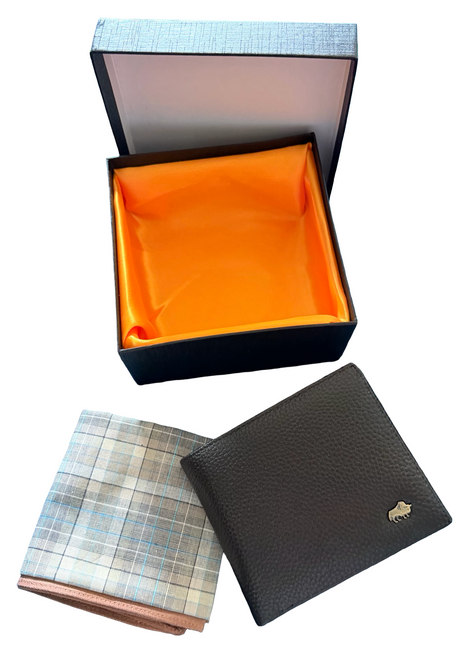 Men’s Wallet & Handkerchief Gift-boxed Set