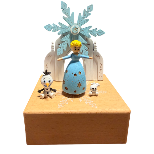 Elsa & Olaf Wooden Music Box
