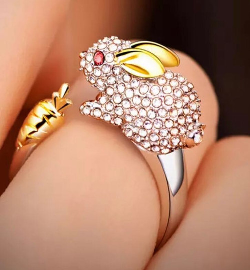 Jewelled Bunny Ring
