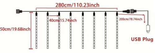 LED Meteor Lights - low voltage plug