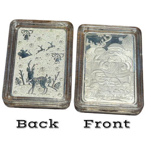 Santa's Silver 'Merry Christmas' Bars