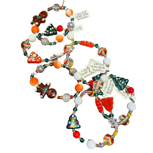 Colourful Beads Xmas Bracelet