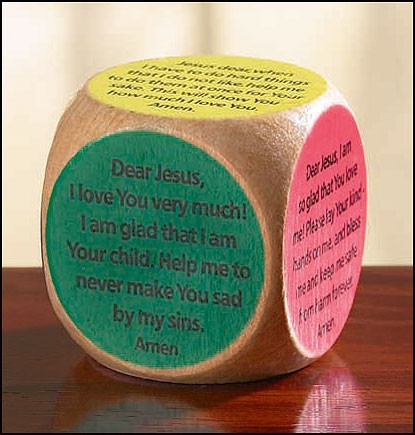 Children's Coloured Prayer Cubes