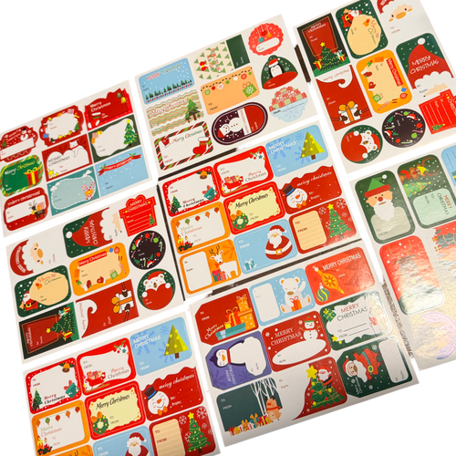 Gift Tag Sticker Sheet - 9 tags